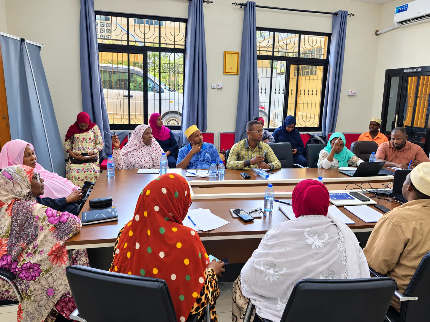 Participants gathered for a ZGC network-strengthening project meeting